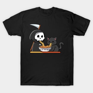 Grim Reaper and kitty T-Shirt